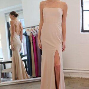 Amsale Bridesmaid Style GB192P/Scout Color fawn